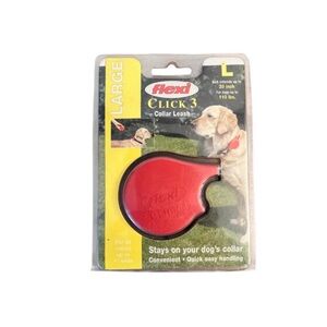 NIP Red Flexi Click 3 Dog Collar Leash Size Large